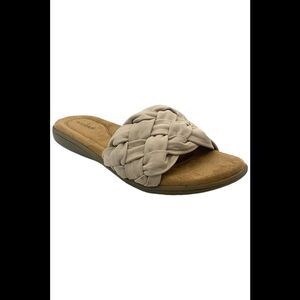 Array Women's Callisto Braided Slip-On Slide Sandals Buff - Medium